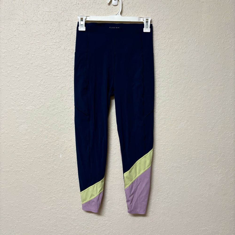 Sweaty Betty Power Pocket High Waist Color block Workout Leggings 7/8 Size 6